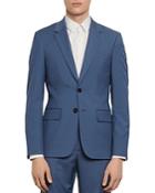 Sandro Slim-fit Gray & Blue Suit Jacket
