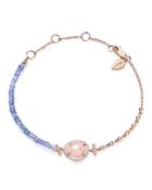 Meira T 14k Rose Gold Tanzanite Bead, Diamond And Pink Opal Bracelet