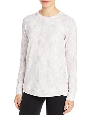 Marc New York Snakeskin Print Active Long-sleeve Top