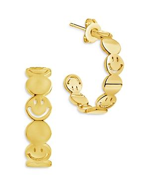 Sterling Forever Smile Hoop Earrings