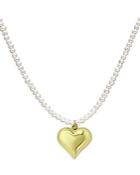 Aqua Heart Charm Freshwater Pearl Beaded Pendant Necklace In 18k Gold Plated Sterling Silver, 15.5-17.5 - 100% Exclusive