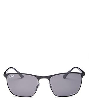 Ray-ban Women's Polarized Square Sunglasses, 57mm