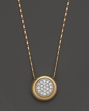 Diamond Pave Pendant Necklace In 14k Yellow Gold, .25 Ct. T.w.