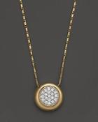 Diamond Pave Pendant Necklace In 14k Yellow Gold, .25 Ct. T.w.