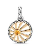 John Hardy Classic Chain Sterling Silver & 18k Gold Sun Amulet