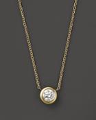 Roberto Coin 18k Yellow Gold Diamond Bezel Pendant Necklace, 0.24 Ct. T.w.