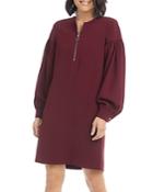 Karen Kane Puff Sleeve Zip Front Dress