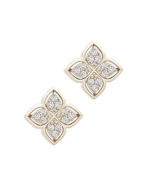 Bloomingdale's Diamond Clover Cluster Stud Earrings In 14k Yellow Gold, 0.25 Ct. T.w. - 100% Exclusive