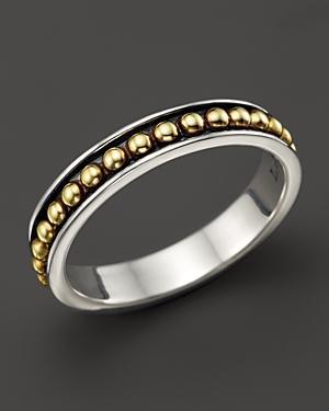 Lagos 18k Gold And Sterling Silver Enso Stack Ring