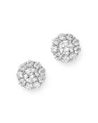 Bloomingdale's Cluster Diamond Stud Earrings In 14k White Gold, 1.50 Ct. T.w. - 100% Exclusive