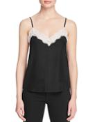 The Kooples Lace Trim Silk Camisole - 100% Exclusive