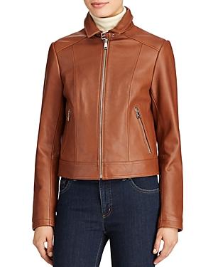 Lauren Ralph Lauren Zip-front Leather Jacket