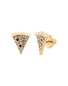 Kate Spade New York Pizza My Heart Crystal Pizza Stud Earrings