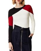 Karen Millen Color-block Ponte Top