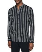 Reiss Yorker Striped Mandarin-collar Shirt