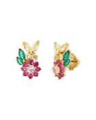 Kate Spade New York New Bloom Multicolor Cubic Zirconia Flower Cluster Stud Earrings