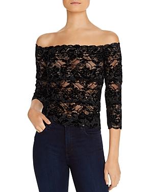 Guess Kristy Lace Off-the-shoulder Top