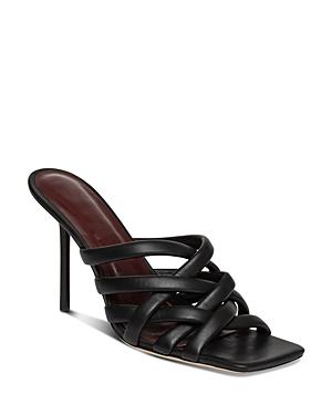 Staud Women's Deepwater Square Toe Woven Strappy High Heel Sandals