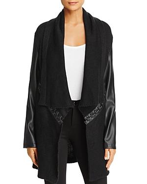 Bagatelle Draped Lace Up Sweater Jacket - 100% Exclusive