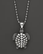 Lagos Rare Wonders Sea Turtle Pendant Necklace, 34