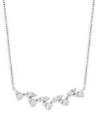Bloomingdale's Diamond Leaf Bar Necklace In 14k White Gold, 0.35 Ct. T.w, 18 - 100% Exclusive