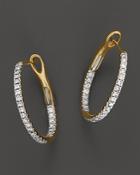 Diamond Inside-out Hoop Earrings In 14k Yellow Gold, .25 Ct. T.w. - 100% Exclusive