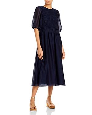 Rebecca Taylor Ruched Midi Dress
