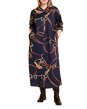 Marina Rinaldi Obelisco Chain-print Maxi Dress