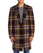 Scotch & Soda Slim Fit Double-breasted Plaid Coat