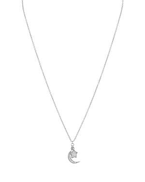 Aqua Sterling Star & Moon Pendant Necklace, 16 - 100% Exclusive