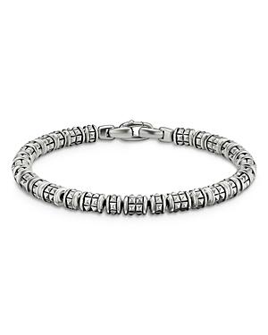 David Yurman Sterling Silver Pyramid Rondelle Bracelet
