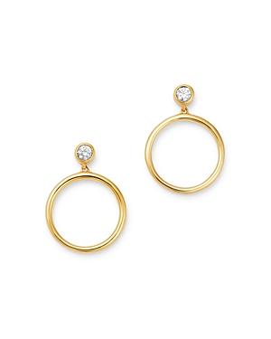 Bloomingdale's Bezel Set Diamond Circle Drop Earrings In 14k Yellow Gold, 0.15 Ct. T.w. - 100% Exclusive