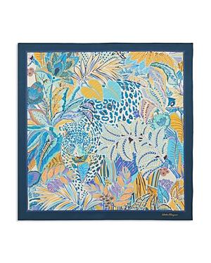 Salvatore Ferragamo Batik Petrolio Silk Scarf