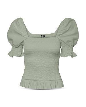 Vero Moda Katy Puff Sleeve Smocked Top