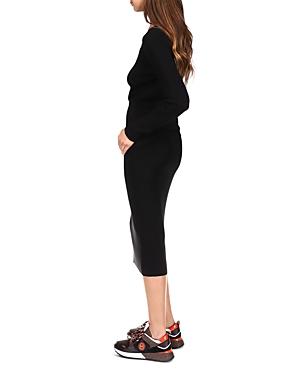 Michael Michael Kors Back Slit Ribbed Knit Midi Skirt