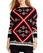 Lauren Ralph Lauren Petites Patterned Cotton Sweater