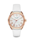 Kate Spade New York Leather Crosstown Watch, 34mm