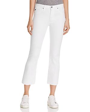 Ag High Rise Slim Crop Jeans In White