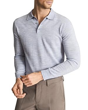 Reiss Trafford Long Sleeve Merino Wool Polo