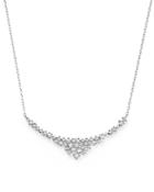Diamond Scatter Necklace In 14k White Gold, .70 Ct. T.w.