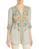 Johnny Was Jazzie Embroidered Tunic Blouse