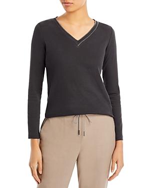 Fabiana Filippi Scollo V Neck Jersey Tee