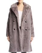French Connection Annie Double-breasted Faux-fur Coat