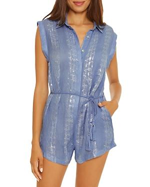 Isabella Rose Villa Belted Romper Swim Cover-up