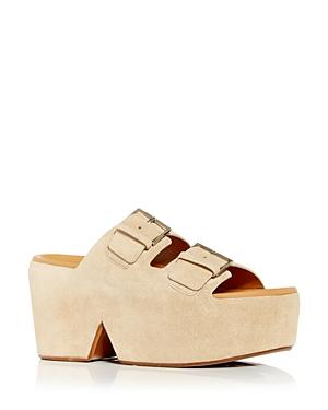 Clergerie Women's Double Buckle Platform Sandals