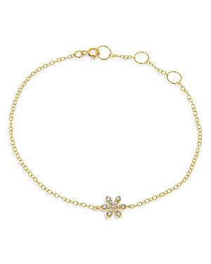 Moon & Meadow 14k Yellow Gold Diamond Daisy Bracelet - 100% Exclusive