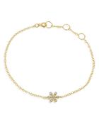 Moon & Meadow 14k Yellow Gold Diamond Daisy Bracelet - 100% Exclusive