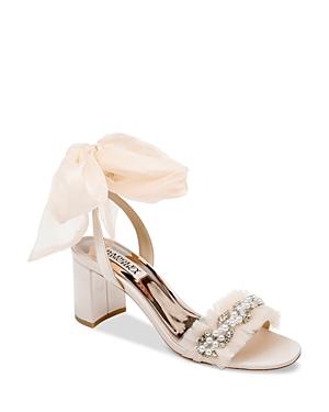 Badgley Mischka Women's Tana Embellished Ankle Tie Sandals