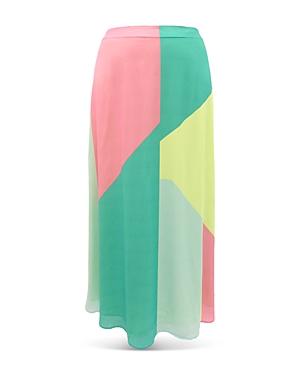 Maree Pour Toi Plus Geometric Print Maxi Skirt