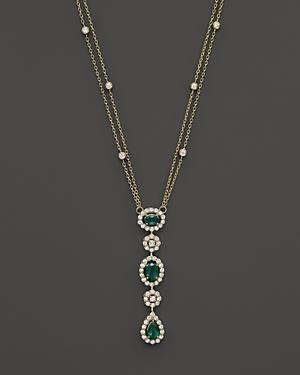 Emerald And Diamond Pendant Necklace In 14k Yellow Gold, 16 - 100% Exclusive